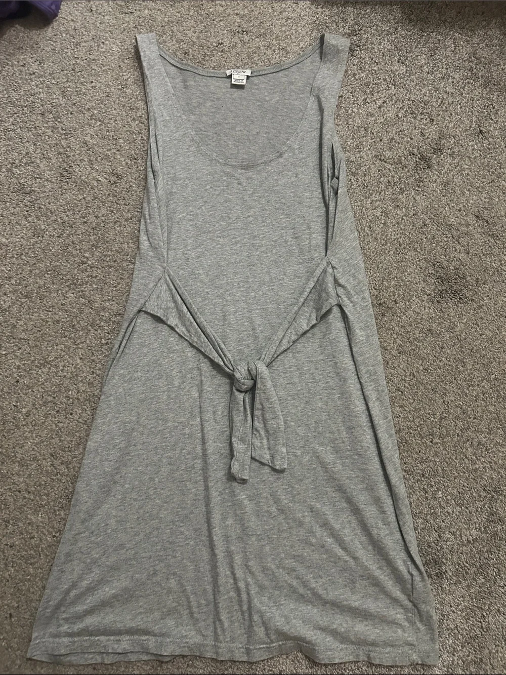 J.Crew Grey Tie-Front Sleeveless Dress